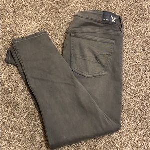 American eagle grey cropped jeggings